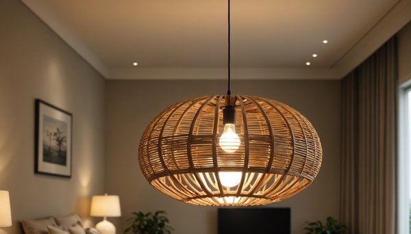 Suspension luminaire naturel en rotin : l'élégance à la maison